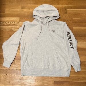 Ariat Light Tan Women’s Hoodie with Leopard Logo